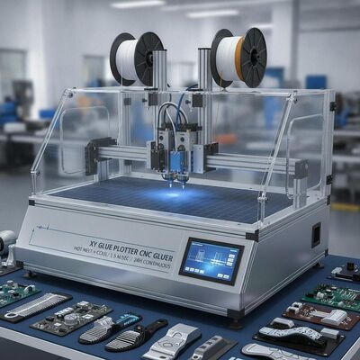XY Glue Plotter CNC Gluer với nóng chảy và lạnh keo trong một hoạt động Max.1.5 M / sec. Tốc độ và thời gian làm việc 24h